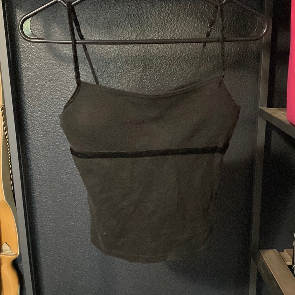 Cropped cami with bra built in